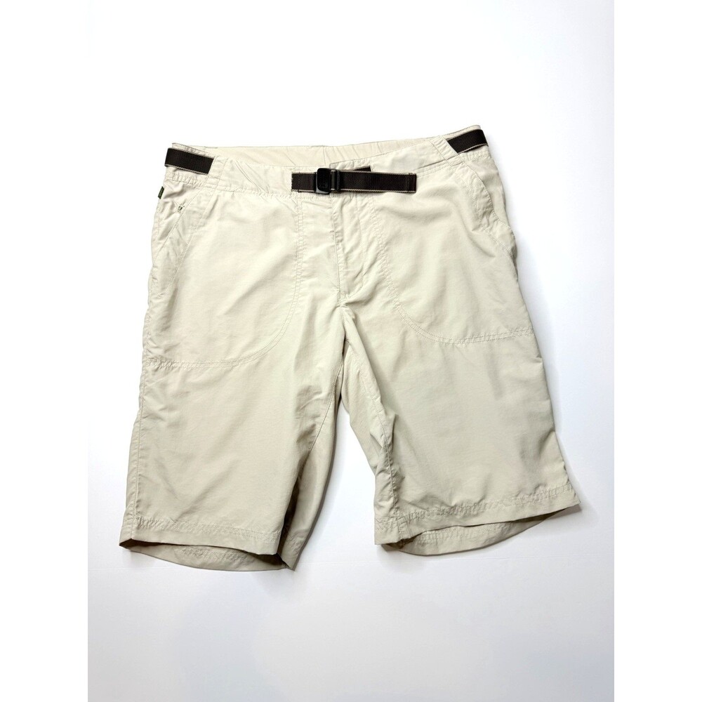 REI Hiking Shorts Womens 14 Beige UPF 50 Outdoor Utility Trail Nylon Shorts